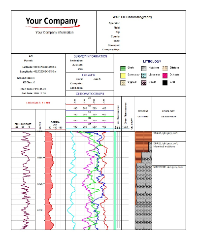 WinLoG Oil Chromatography petroleum well log