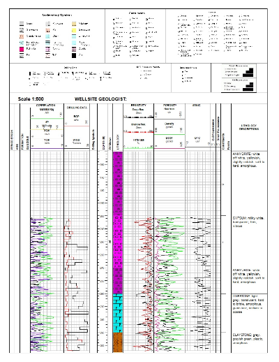 WinLoG Composite Oil petroleum and geophysical well log