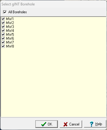 Chapter 4 Projects > Importing Data > Importing a gINT Project